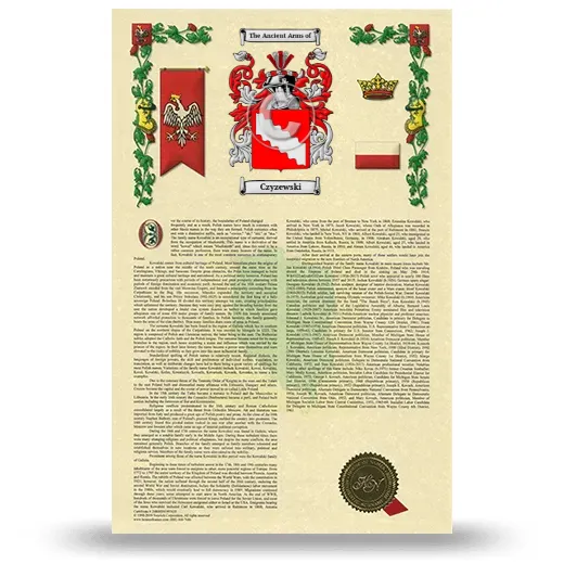 Czyzewski Armorial History with Coat of Arms