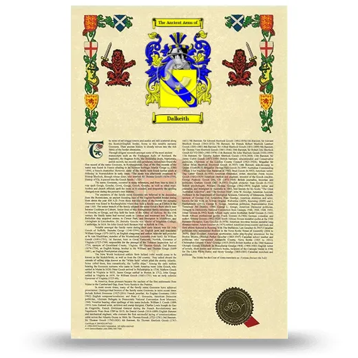 Dalkeith Armorial History with Coat of Arms
