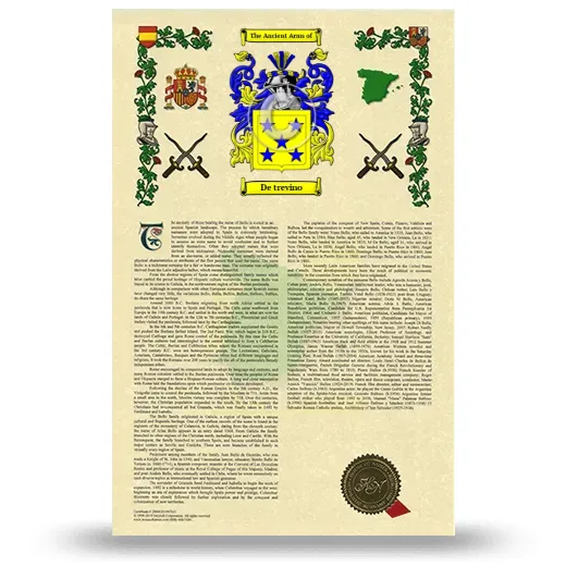 De trevino Armorial History with Coat of Arms