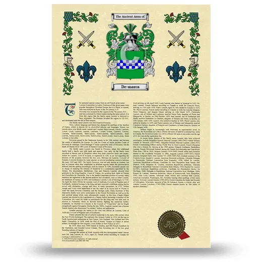 De-marca Armorial History with Coat of Arms