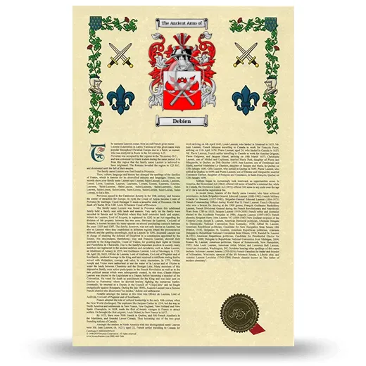 Debien Armorial History with Coat of Arms