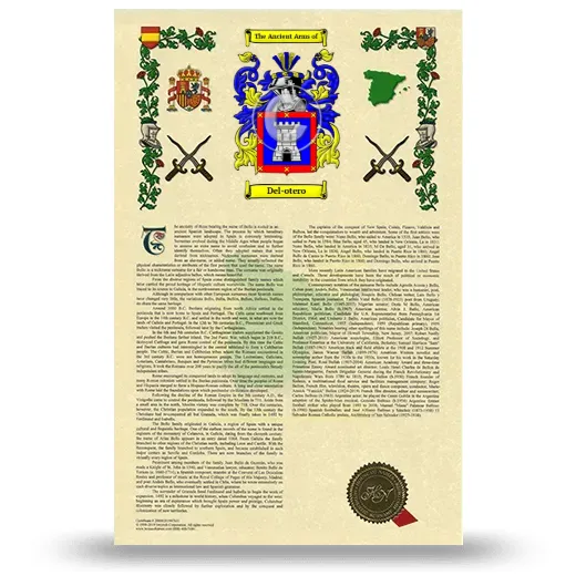 Del-otero Armorial History with Coat of Arms