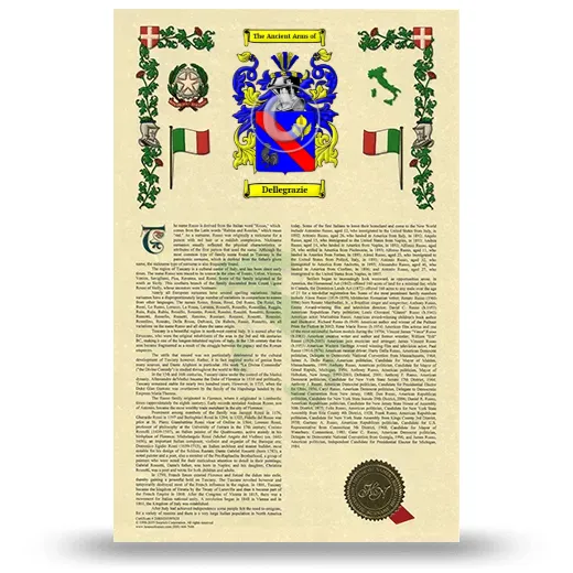 Dellegrazie Armorial History with Coat of Arms