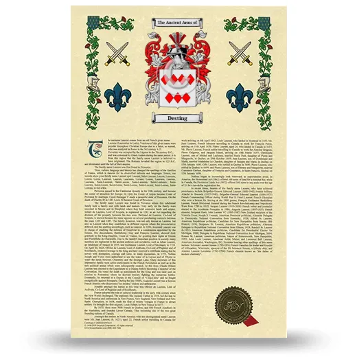 Desting Armorial History with Coat of Arms