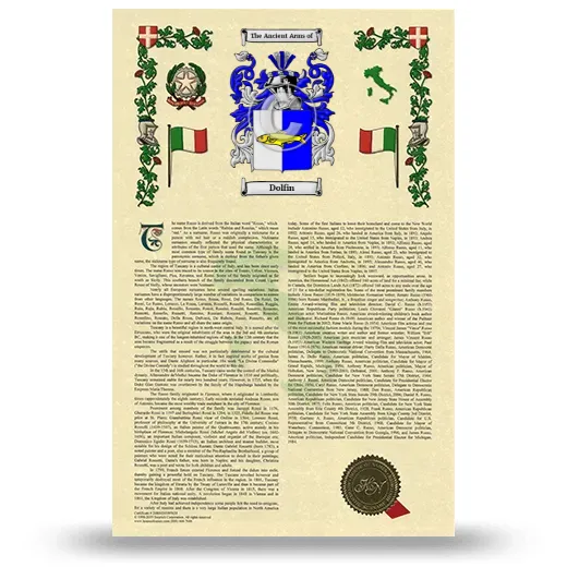Dolfin Armorial History with Coat of Arms