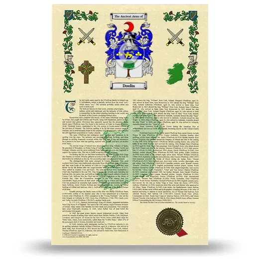 Doolin Armorial History with Coat of Arms