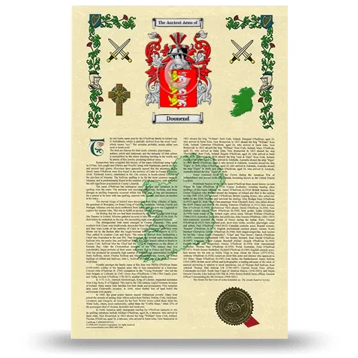 Doonend Armorial History with Coat of Arms