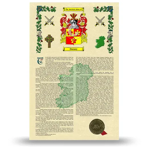 Dorney Armorial History with Coat of Arms