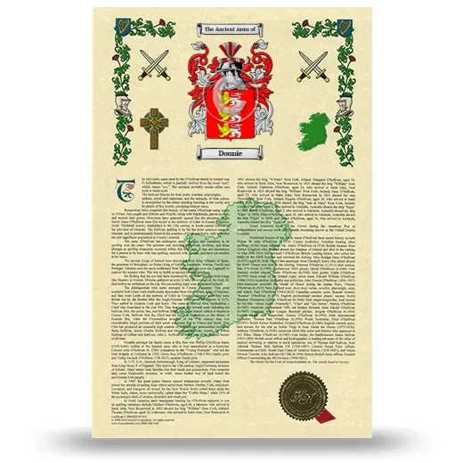 Dounie Armorial History with Coat of Arms