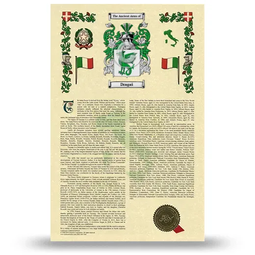 Dragaš Armorial History with Coat of Arms