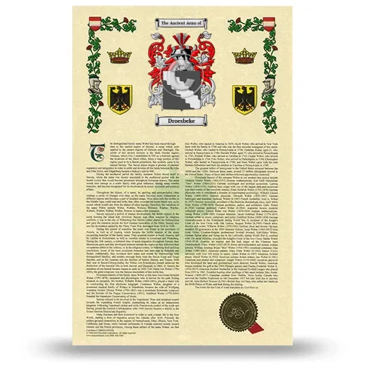 Droesbeke Armorial History with Coat of Arms