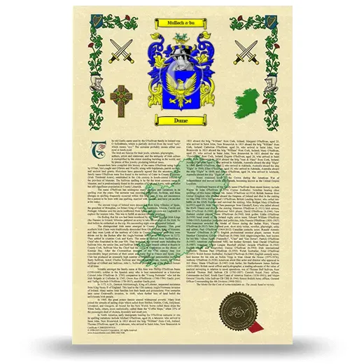 Dune Armorial History with Coat of Arms