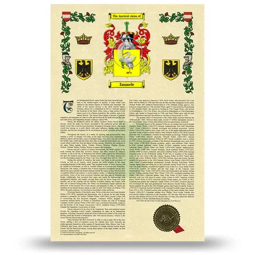 Emmele Armorial History with Coat of Arms