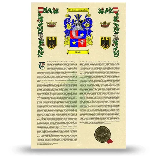 Ende Armorial History with Coat of Arms