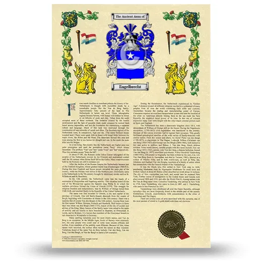Engelbrecht Armorial History with Coat of Arms
