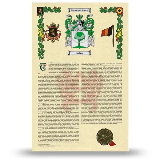 Eschey Armorial History with Coat of Arms