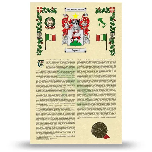 Esposti Armorial History with Coat of Arms