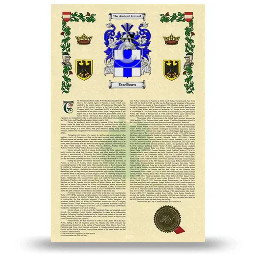 Esselborn Armorial History with Coat of Arms
