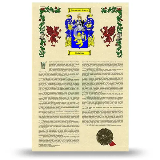 Eviston Armorial History with Coat of Arms