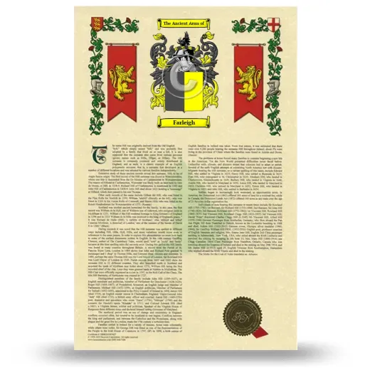 Farleigh Armorial History with Coat of Arms