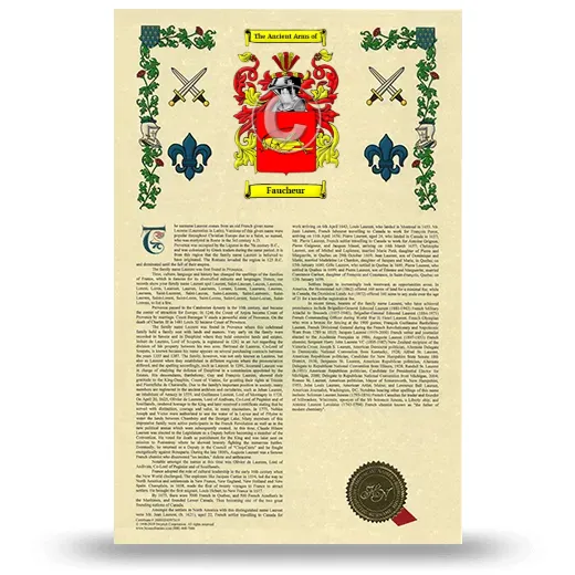 Faucheur Armorial History with Coat of Arms