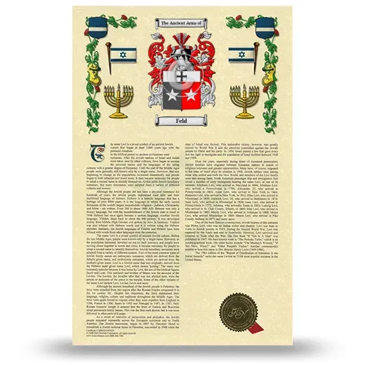 Feld Armorial History with Coat of Arms