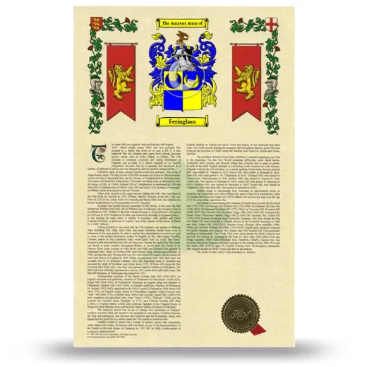Feringhan Armorial History with Coat of Arms