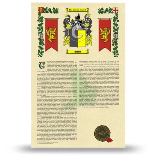 Ffarley Armorial History with Coat of Arms