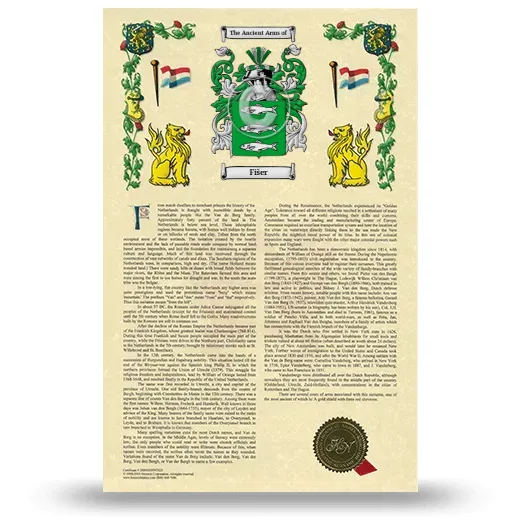 Fišer Armorial History with Coat of Arms