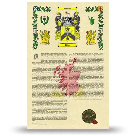 Fidos Armorial History with Coat of Arms