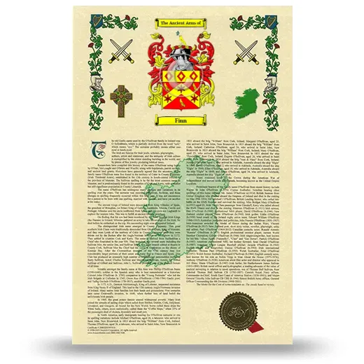Finn Armorial History with Coat of Arms