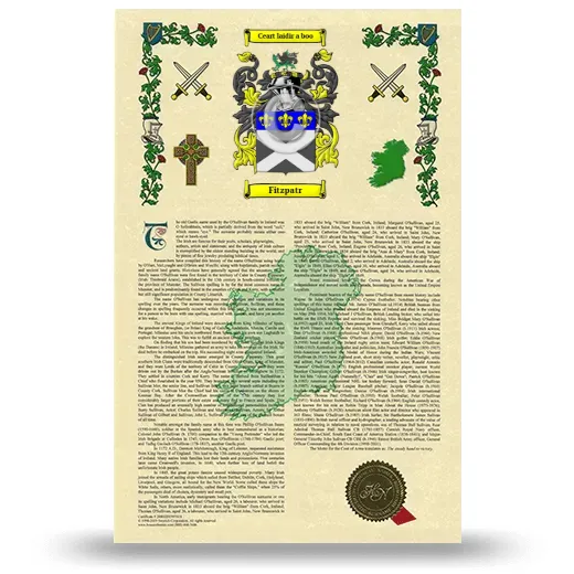 Fitzpatr Armorial History with Coat of Arms