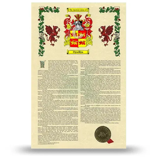 Flywillyn Armorial History with Coat of Arms