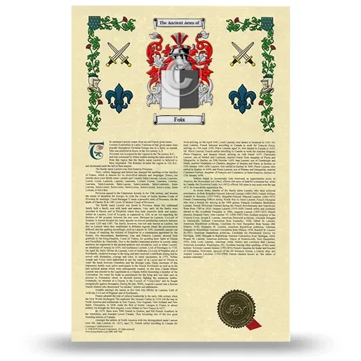 Foix Armorial History with Coat of Arms