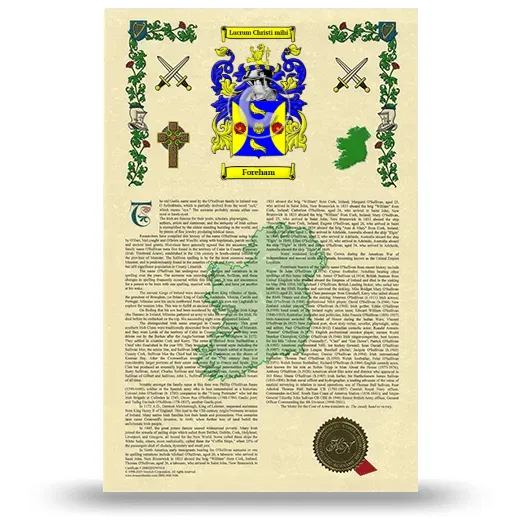 Foreham Armorial History with Coat of Arms
