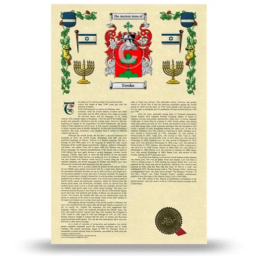 Fresko Armorial History with Coat of Arms