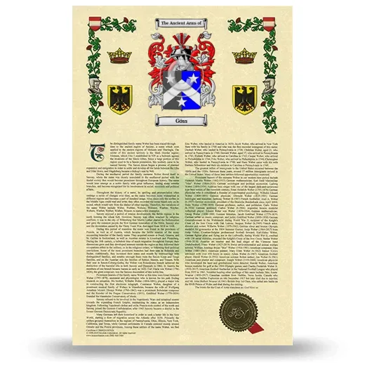 Göss Armorial History with Coat of Arms