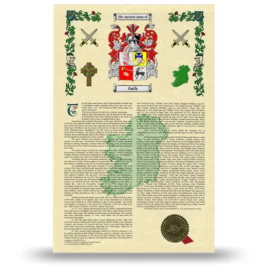Gath Armorial History with Coat of Arms