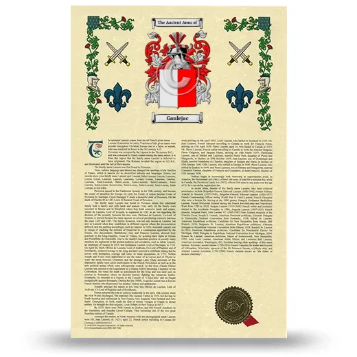 Gaulejac Armorial History with Coat of Arms