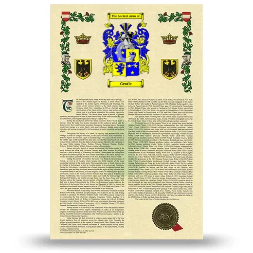Gentle Armorial History with Coat of Arms