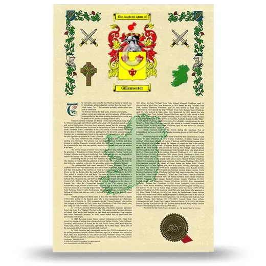 Gillenwater Armorial History with Coat of Arms