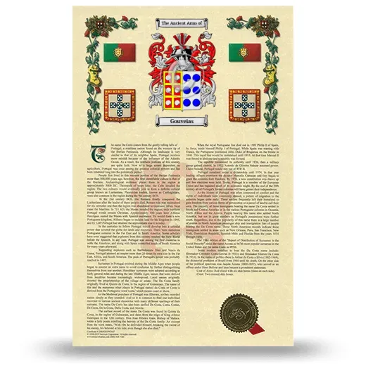 Gouveias Armorial History with Coat of Arms