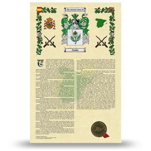Graña Armorial History with Coat of Arms
