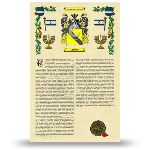 Grabert Armorial History with Coat of Arms
