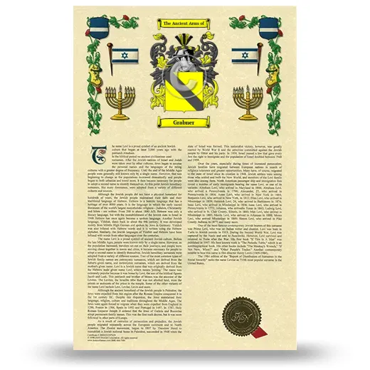 Grabner Armorial History with Coat of Arms