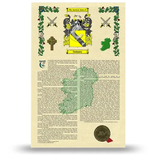 Guinney Armorial History with Coat of Arms