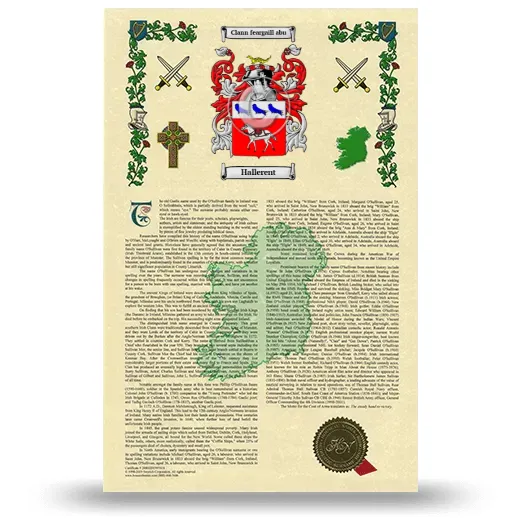 Hallerent Armorial History with Coat of Arms