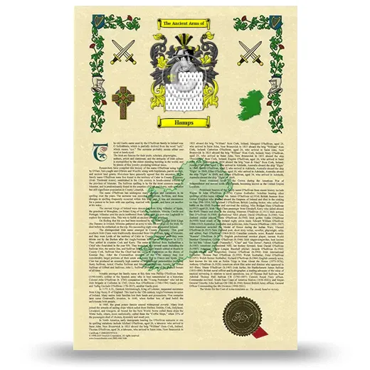 Hamps Armorial History with Coat of Arms