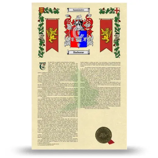 Harborne Armorial History with Coat of Arms
