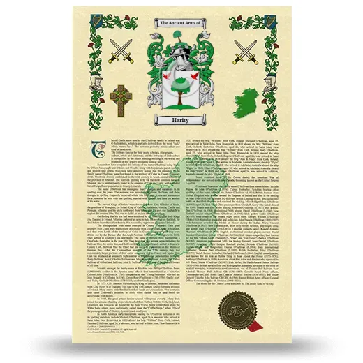 Harity Armorial History with Coat of Arms